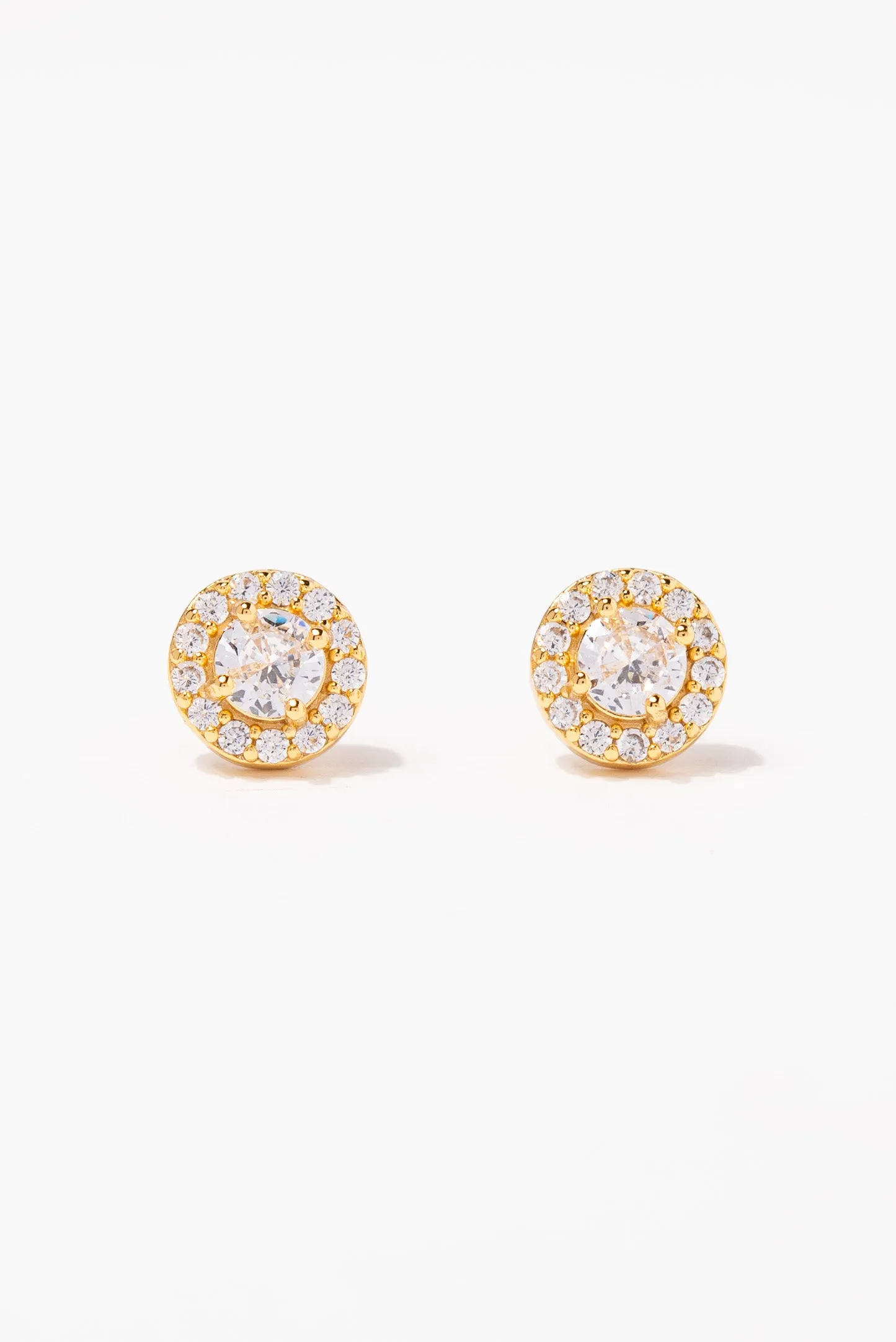 Julia CZ Stud Earrings - Gold