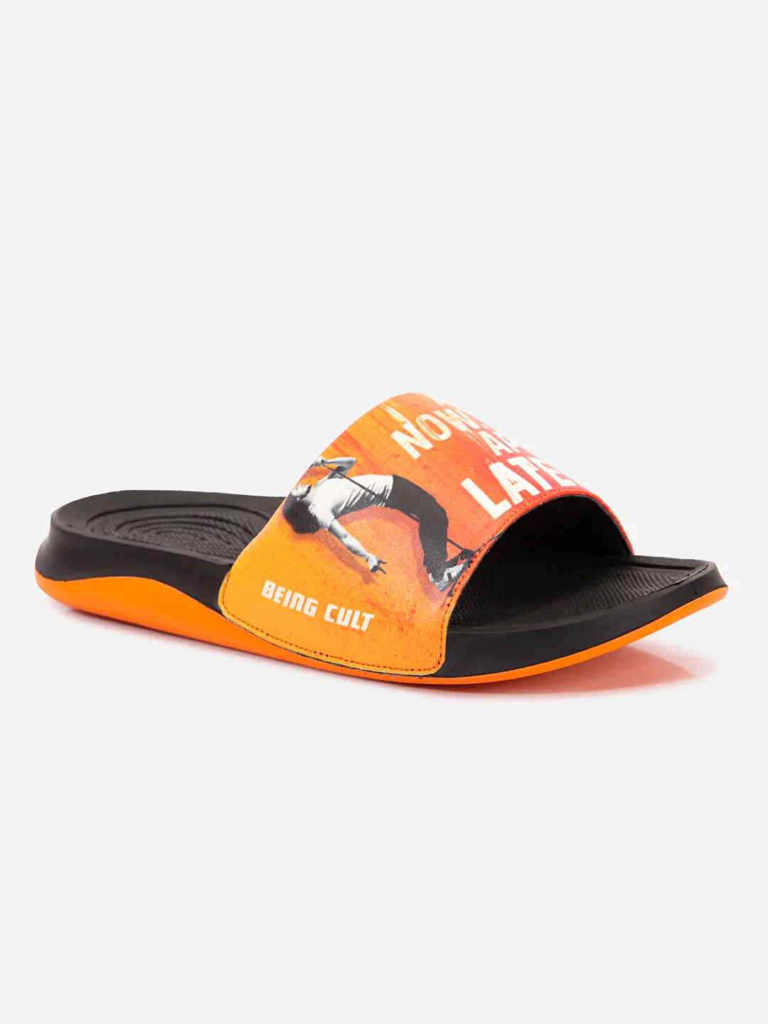 Men's Active Graphic Orange Slider (ID5204)