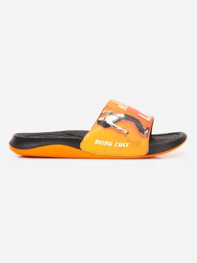 Men's Active Graphic Orange Slider (ID5204)