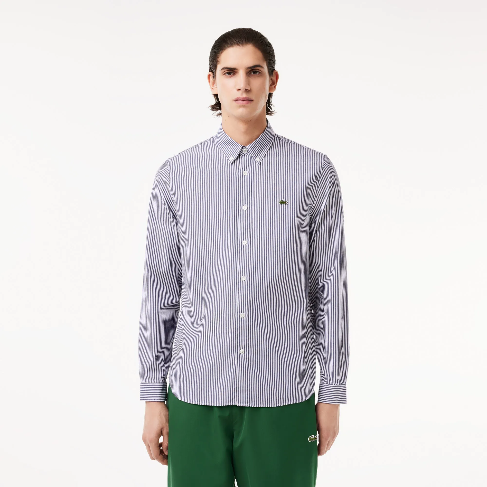 Men's Regular Fit Striped Cotton Shirt