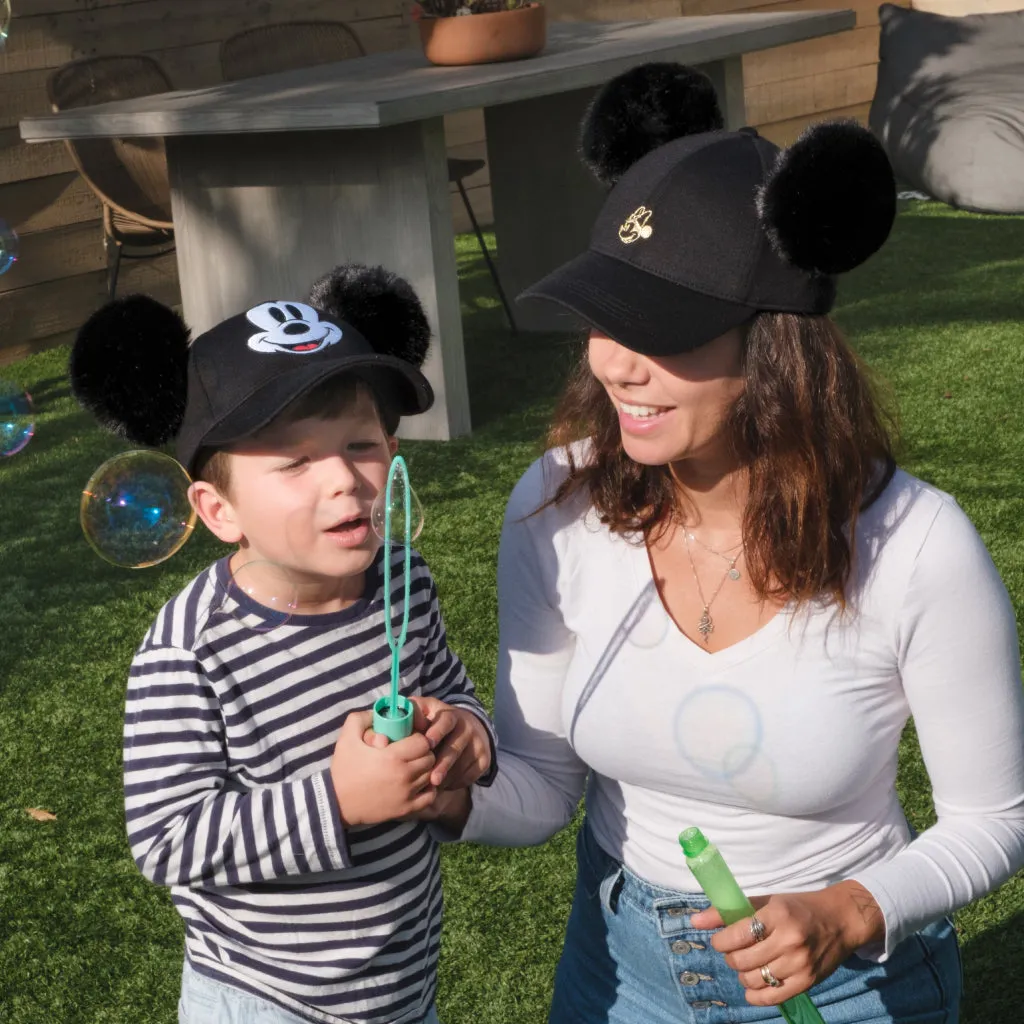 Mickey Mouse Kids Black Hero Cap with Pom Ears