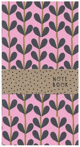 NB124 Little Notebooks - Pink Leaves by Cinnamon Aitch