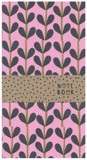 NB124 Little Notebooks - Pink Leaves by Cinnamon Aitch