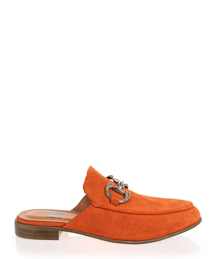 Nu X Neo Debra Orange Leather Mule