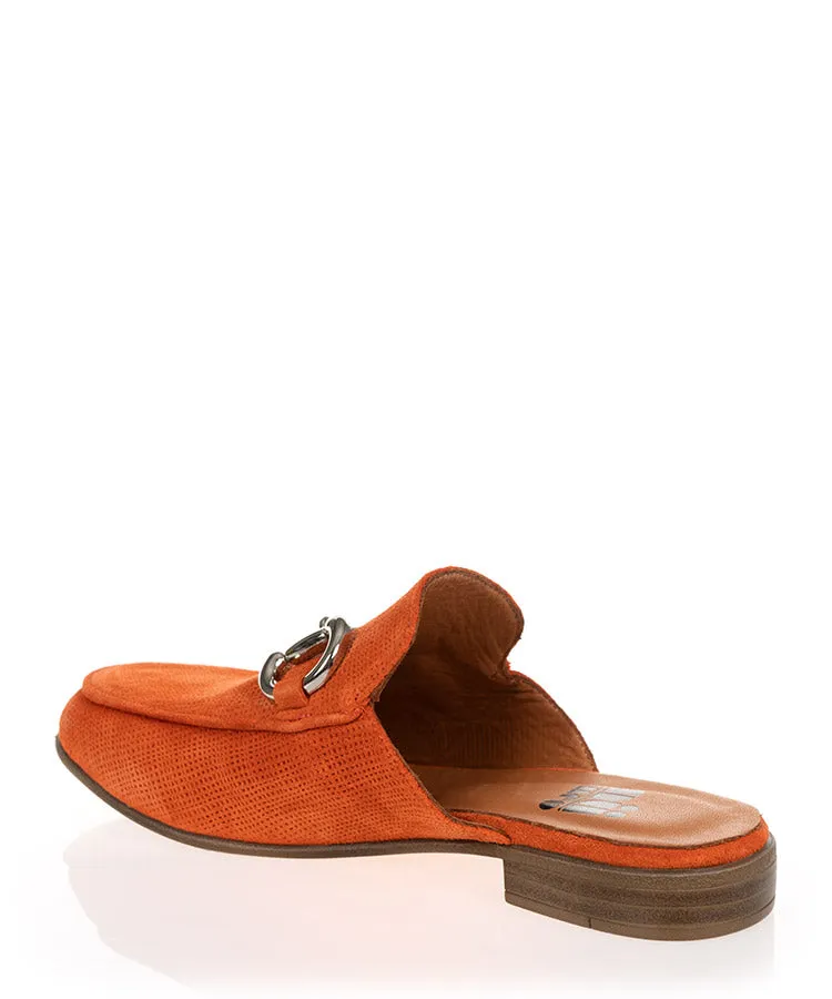 Nu X Neo Debra Orange Leather Mule