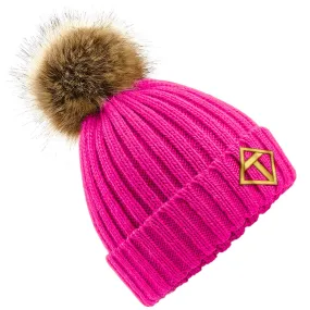 Pink Bobble Hat