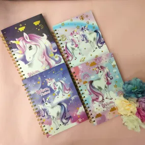 Printed Unicorn  Theme Diary.