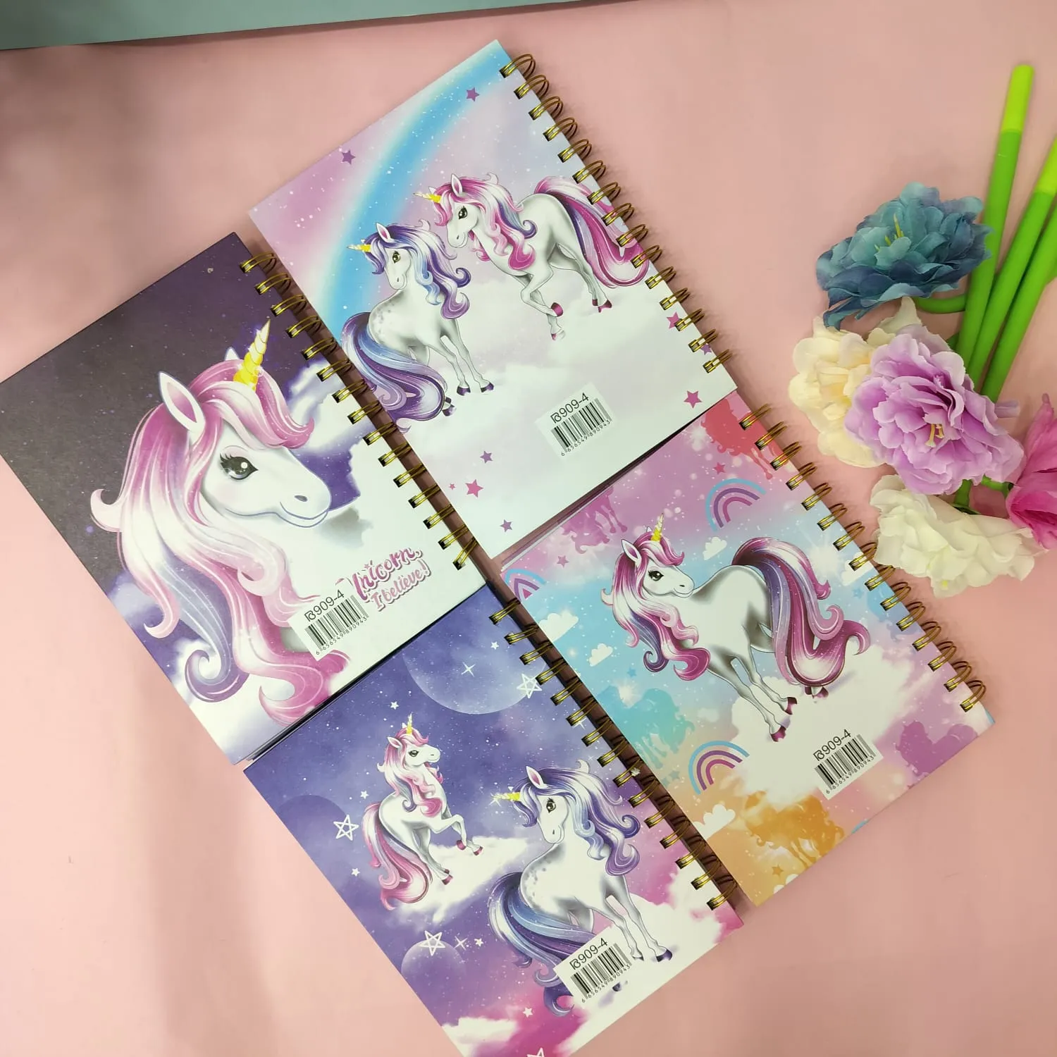 Printed Unicorn  Theme Diary.