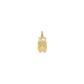 "I LOVE TIGER" Pendant (14K)