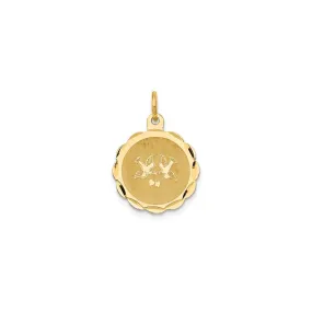 "Love Bird" Disc Pendant (14K)