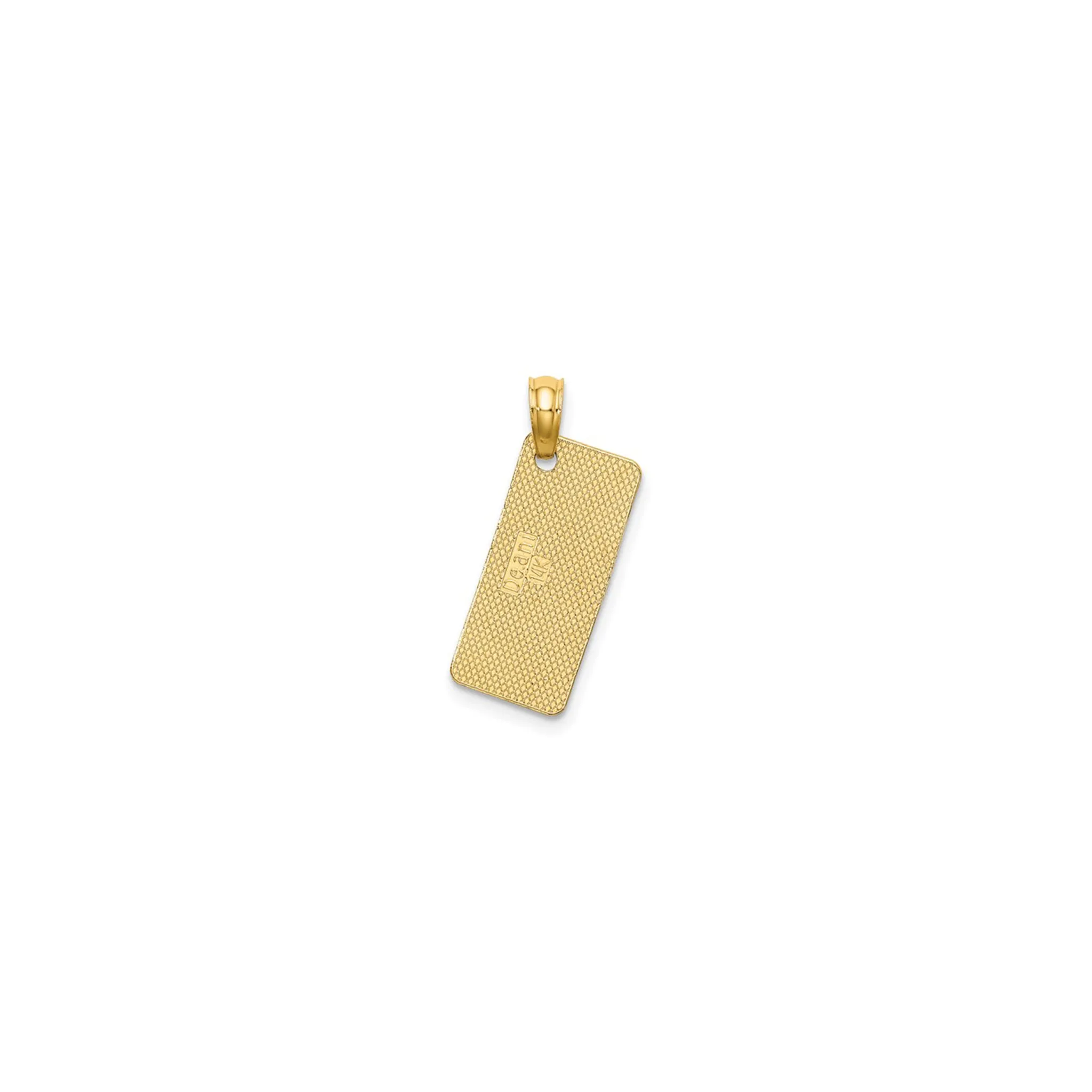 "SEA ISLE" Tag Plate Pendant (14K)