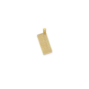 "SEA ISLE" Tag Plate Pendant (14K)