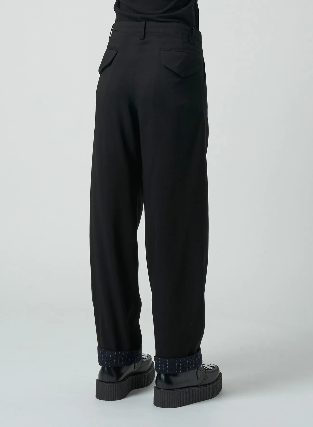 RAYON/GABARDINE STRAIGHT LEG PANTS