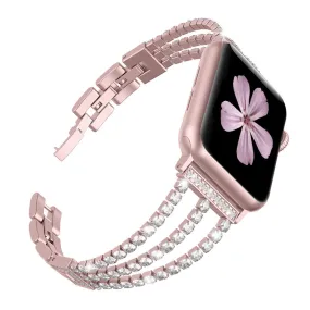 Rhinestone Diamond look Chain Band for Apple Watch Band Stainless Steel