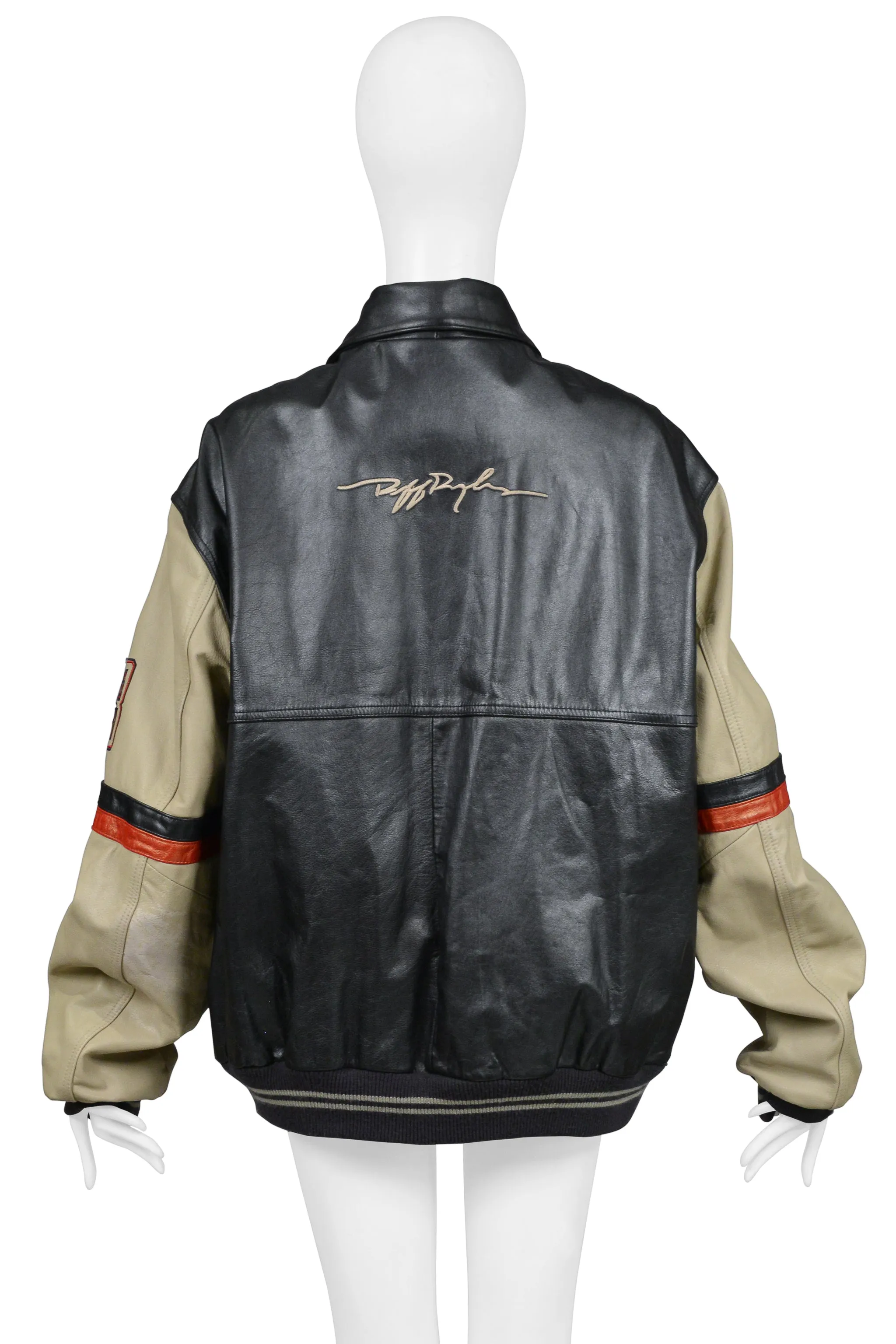 RUFF RYDERS UNISEX LEATHER BOMBER JACKET