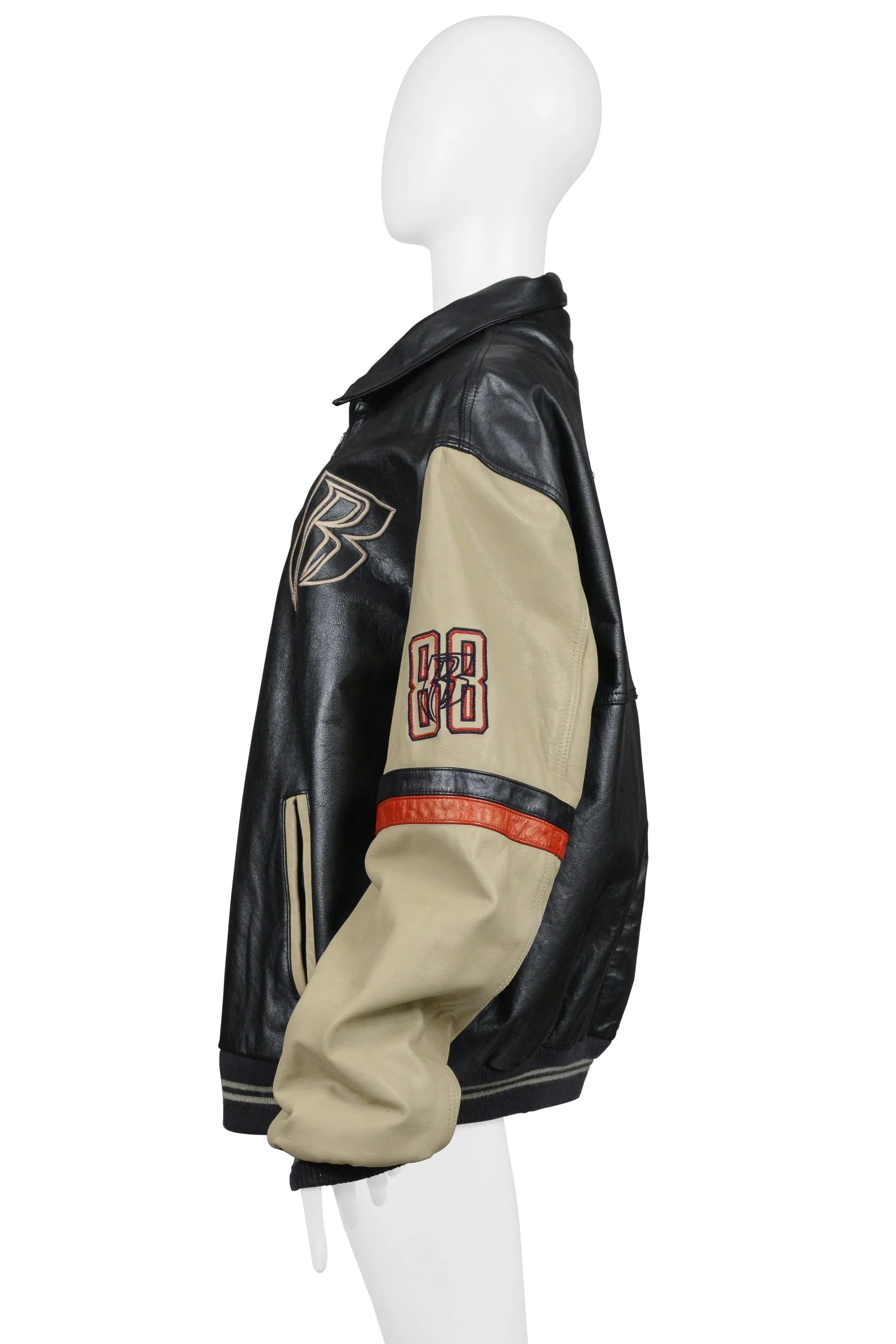 RUFF RYDERS UNISEX LEATHER BOMBER JACKET