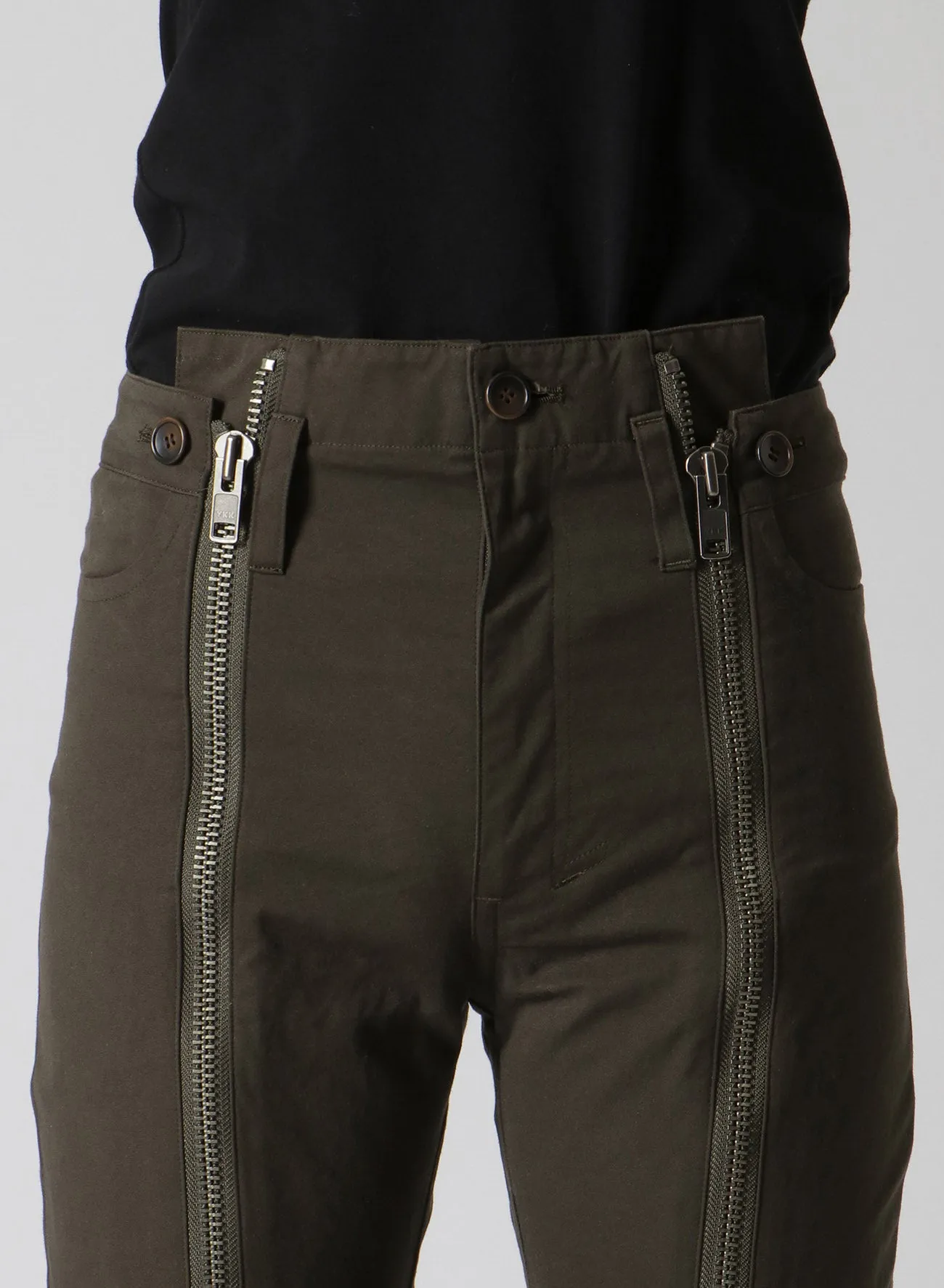 SLIM FIT PANTS WITH LEG ZIPPERS