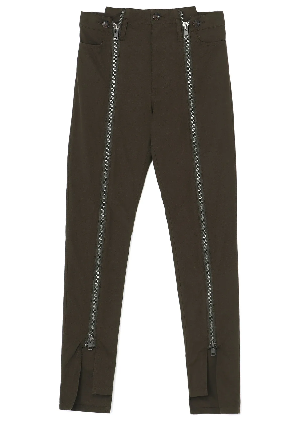 SLIM FIT PANTS WITH LEG ZIPPERS