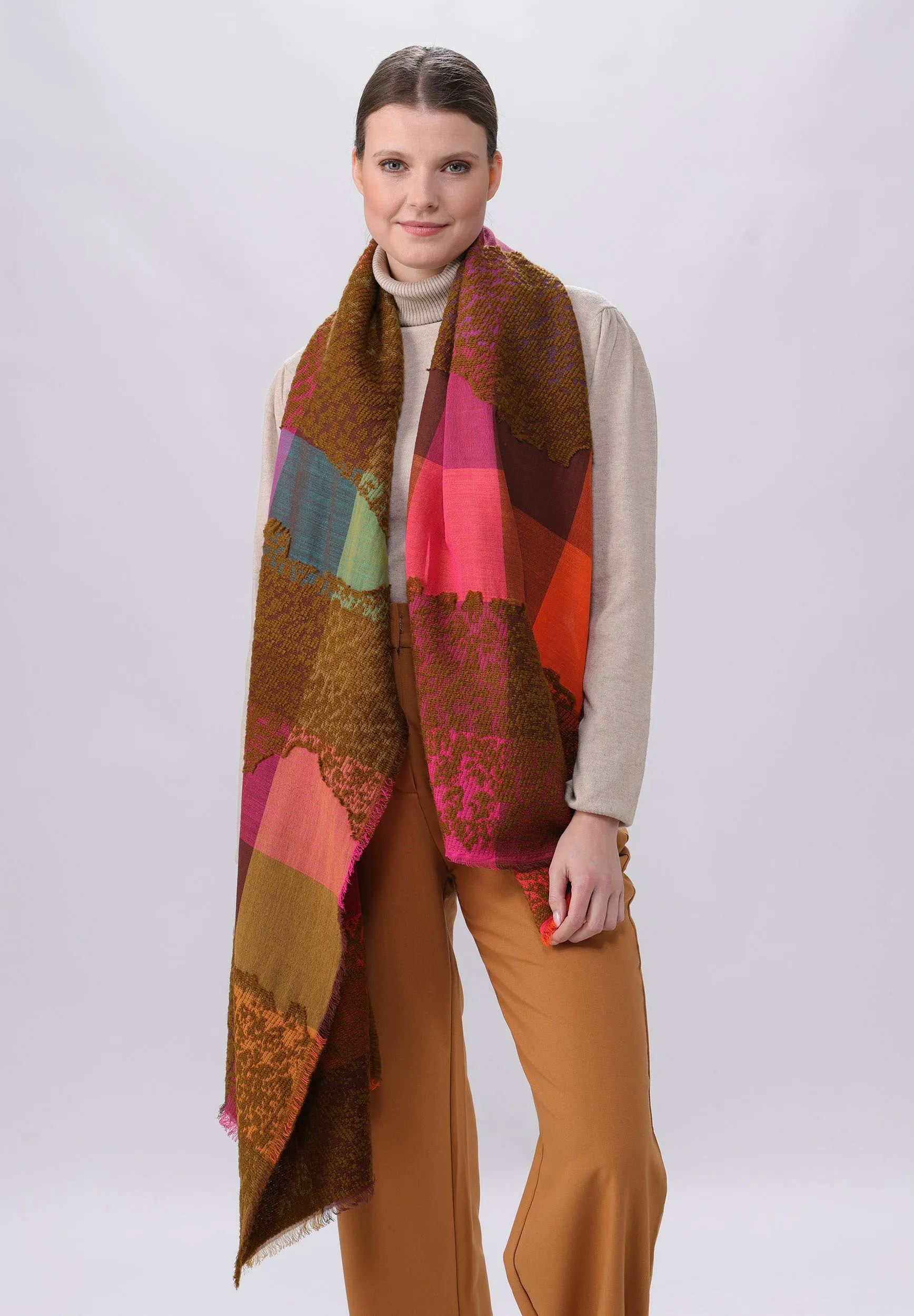 Sustainability Edition Textured colourblock Wrap