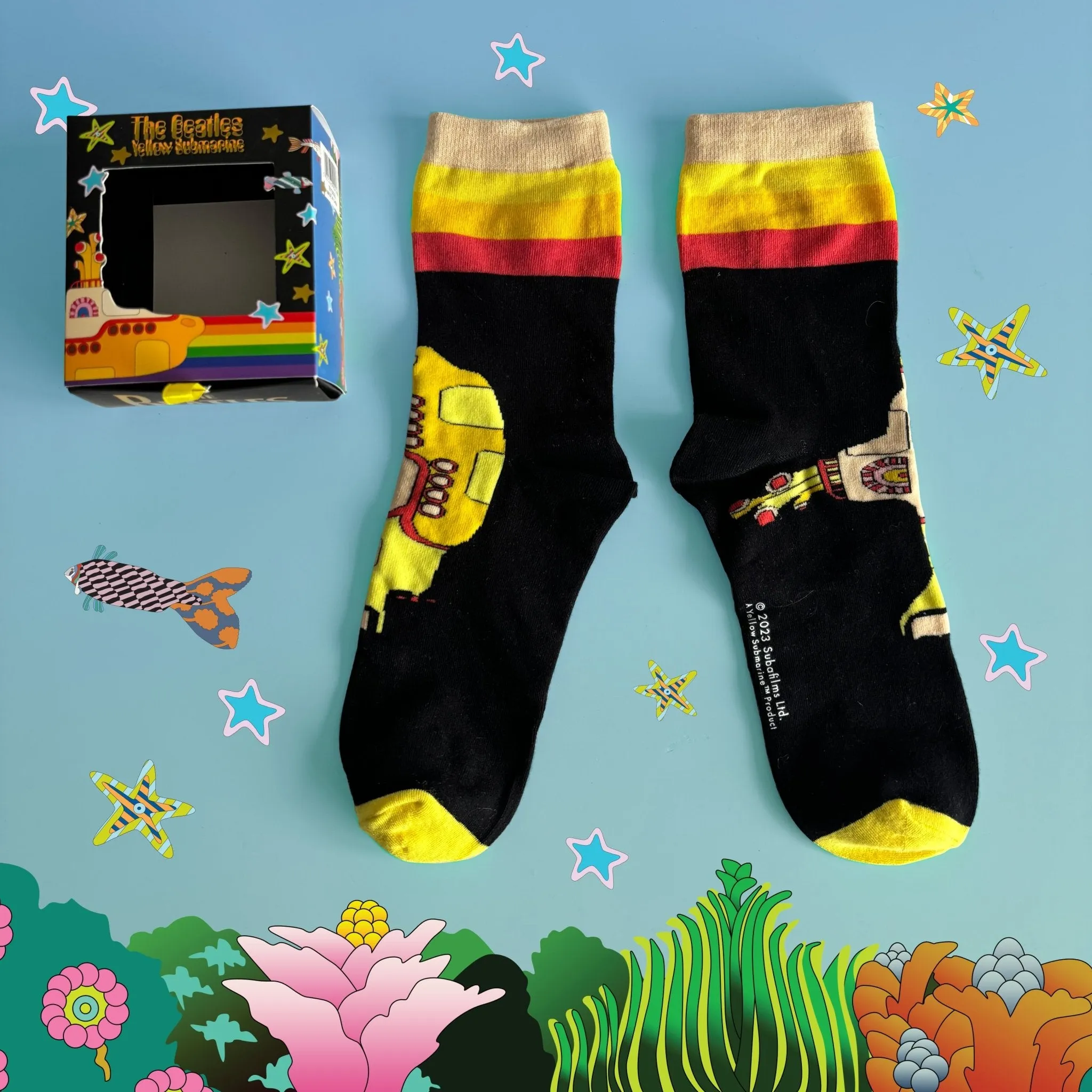 The Beatles Yellow Submarine Socks