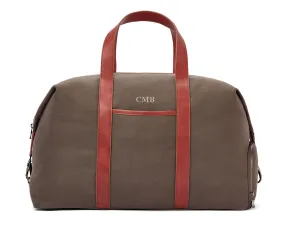 The Byers Duffel Bag Cotton Twill: Scotch Green - Rye Embroidery