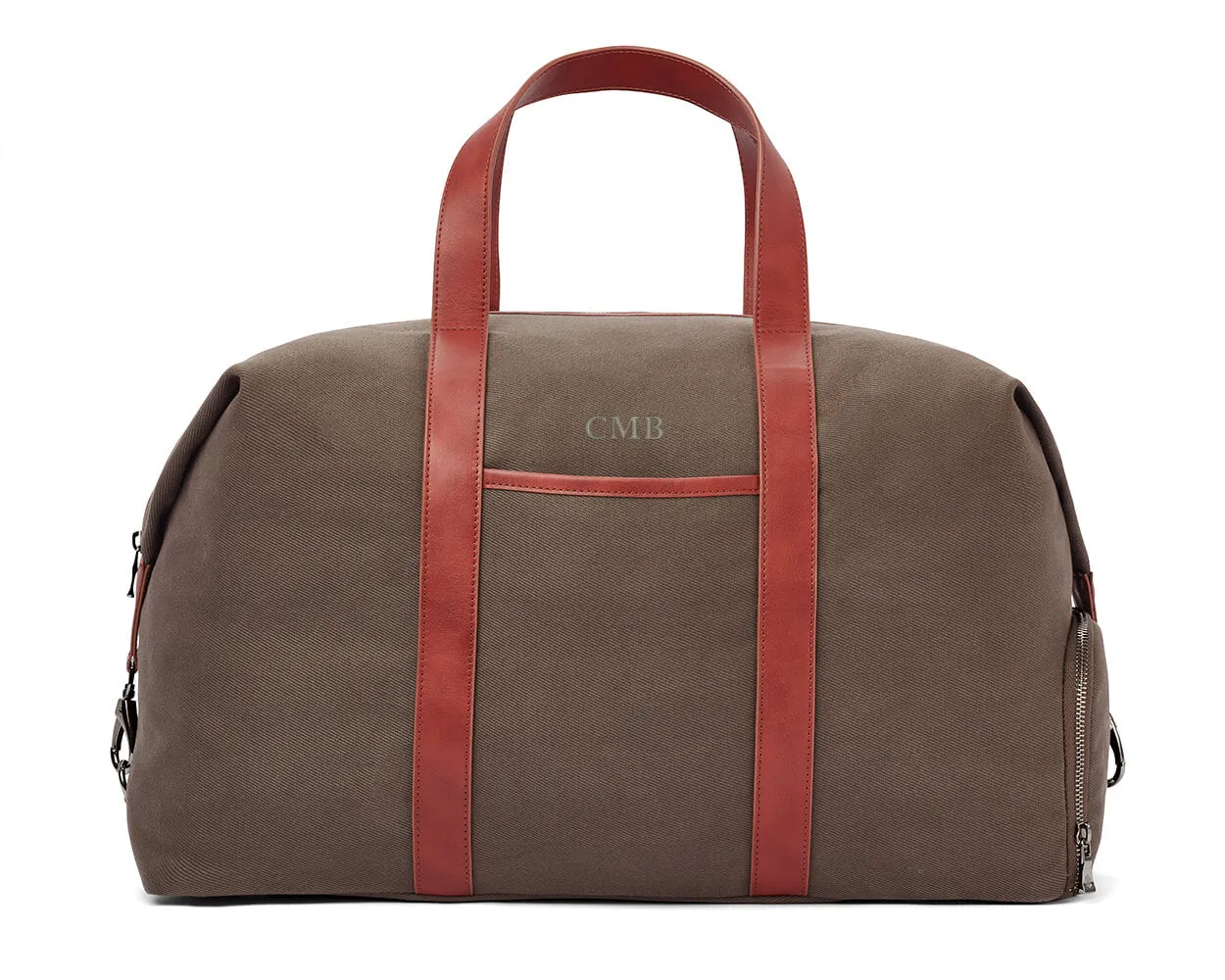 The Byers Duffel Bag Cotton Twill: Scotch Green - Scotch Green Embroidery