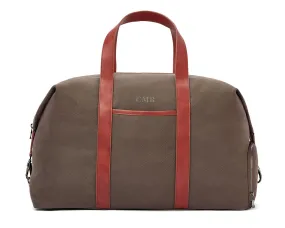 The Byers Duffel Bag Cotton Twill: Scotch Green - Scotch Green Embroidery