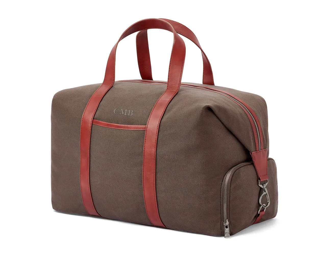 The Byers Duffel Bag Cotton Twill: Scotch Green - Scotch Green Embroidery