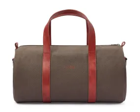 The Marston Banker Bag Cotton Twill: Scotch Green - Whiskey Embroidery