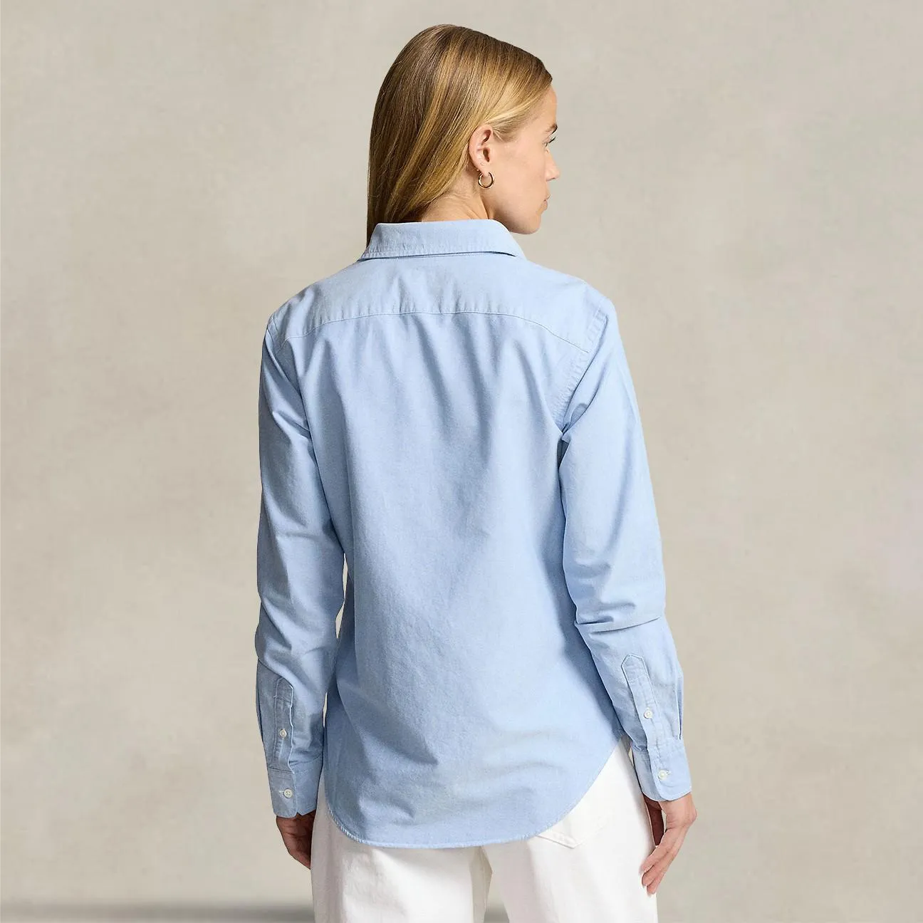 Women's slim fit light blue Oxford shirt