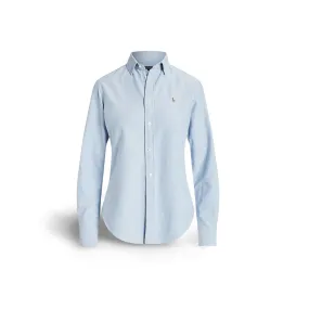 Women's slim fit light blue Oxford shirt